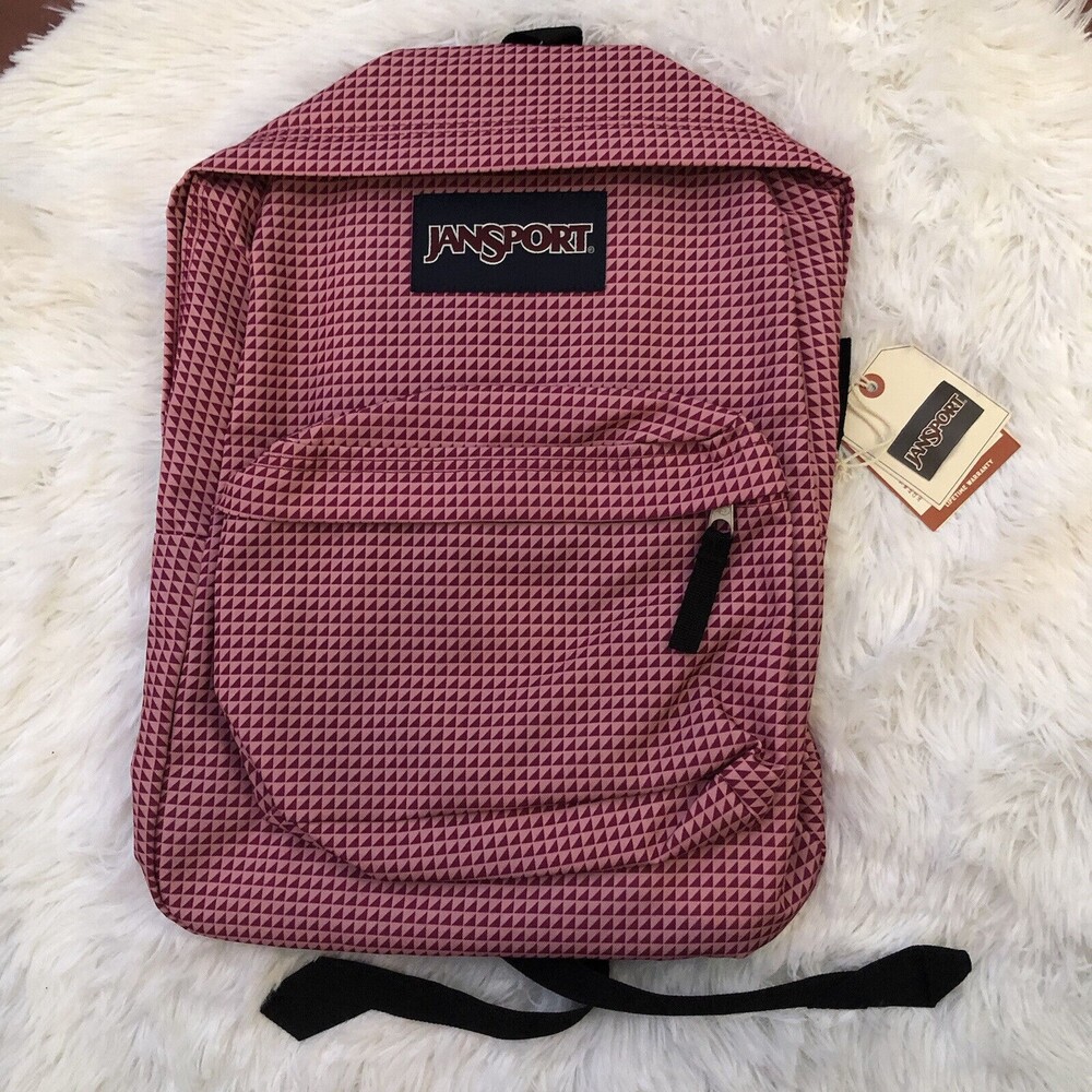 New JANSPORT Pink Printed Backpack School Work Bag